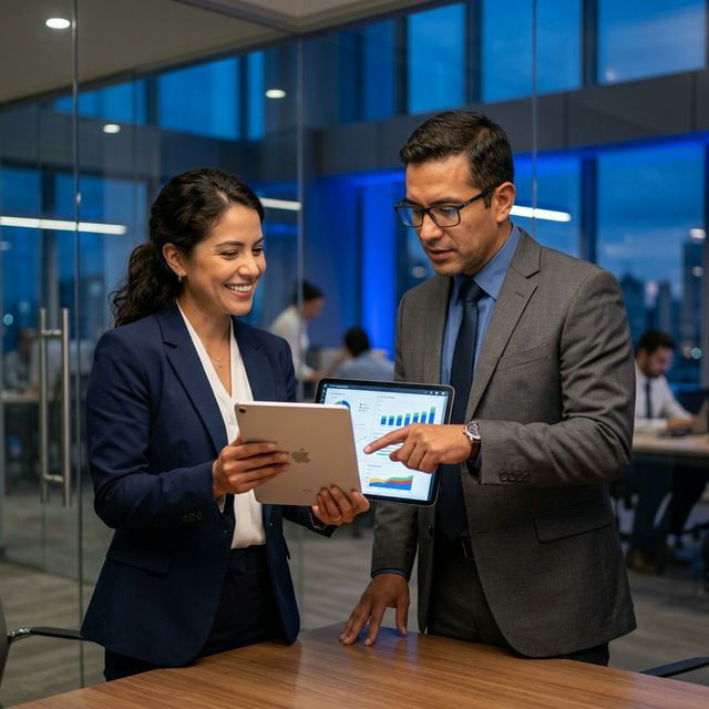 Consultor ERP Olorun con cliente